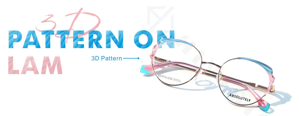 3d Patterned Acetate Combo Metal Frame