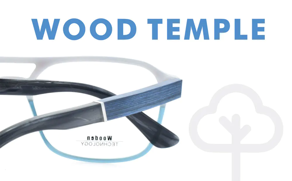 Eco Acetate Frame With Wood Temple