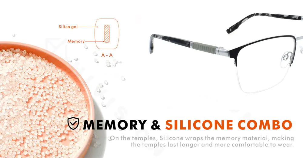 Memory Metal Frame With Silicone Decoration